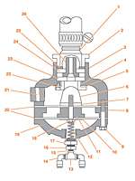MG-78 CR Exhaust Valve with Components